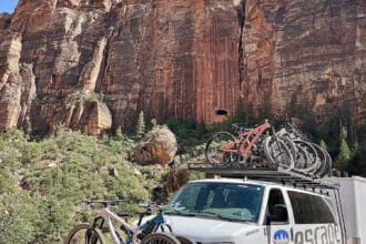 Escape Adventures Support Vehicle | Bryce and Zion Mountain Bike Tour w/ Escape Adventures