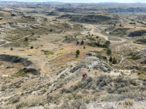 Rider North Dakota Maah Daah Hey Singletrack Mountain Bike Tour | Escape Adventures