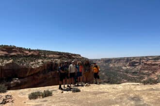 Happy Guests on Bears Ears Mountain Bike Tour by Escape Adventures