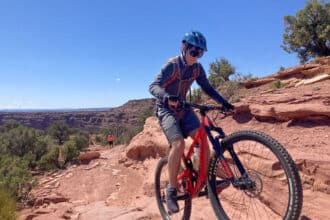 Exciting trails on Canyonlands, Arches and Moab multi sport mountain bike tour with Escape Adventures