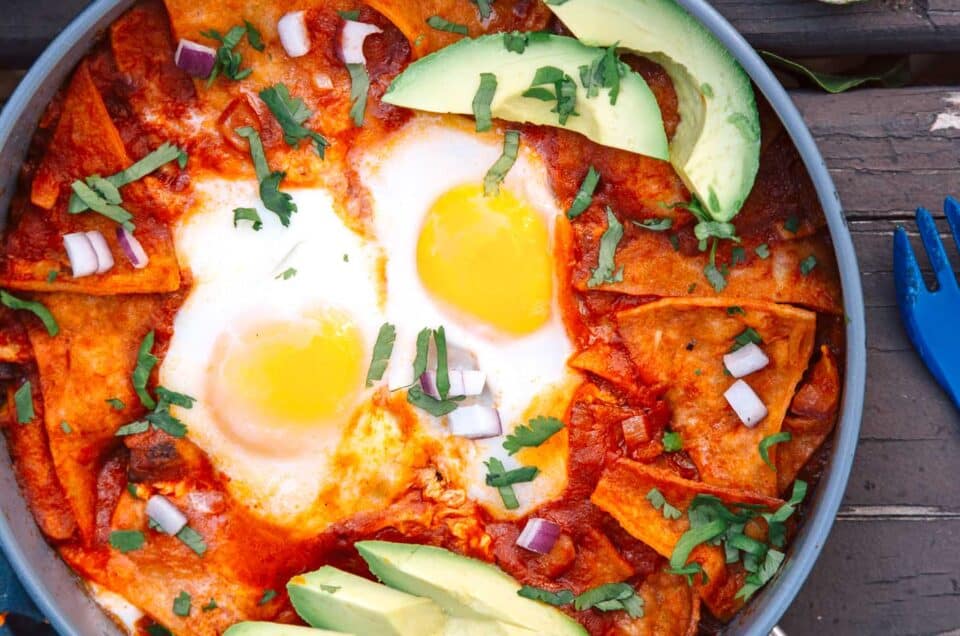 RECIPE: Chilaquiles Over the Campfire