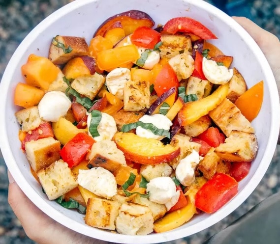 RECIPE: Summer Bread Salad With Peaches and Tomatoes
