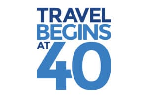 Travel Begins at 40 Logo