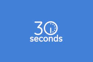 30 seconds logo blue