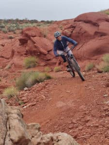 Exploring the biking trails during Moab Mountain Biking Day Tour with Escape Adventures