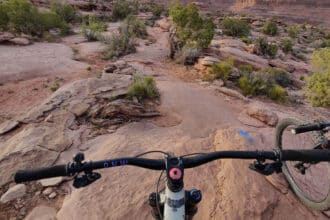 Spectacular Views during Moab Mountain Biking Day Tours led by experienced tour guides from Escape Adventures