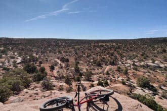 Spectacular Views during Moab Mountain Biking Day Tours led by experienced tour guides from Escape Adventures